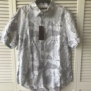 Perry Ellis short sleeve linen shirt XL